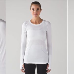 NWT Lululemon Swiftly Tech Long Sleeve Crew White